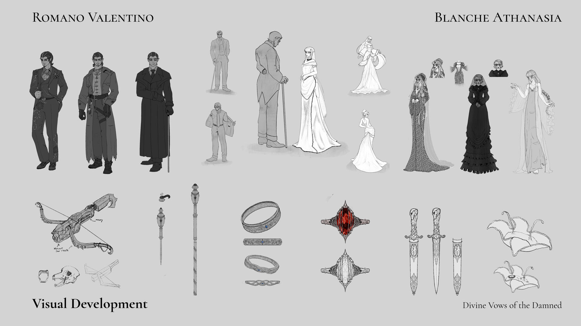 Blanche & Romano Prop Design & Exploration【Divine Vows of the Damned】