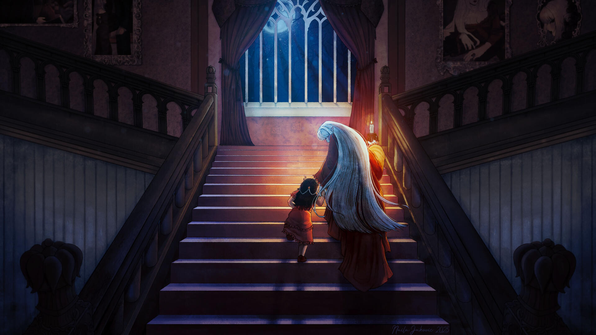 Blanche Athanasia and her firstborn, Medora Valentino-Athanasia【Divine Vows of the Damned】