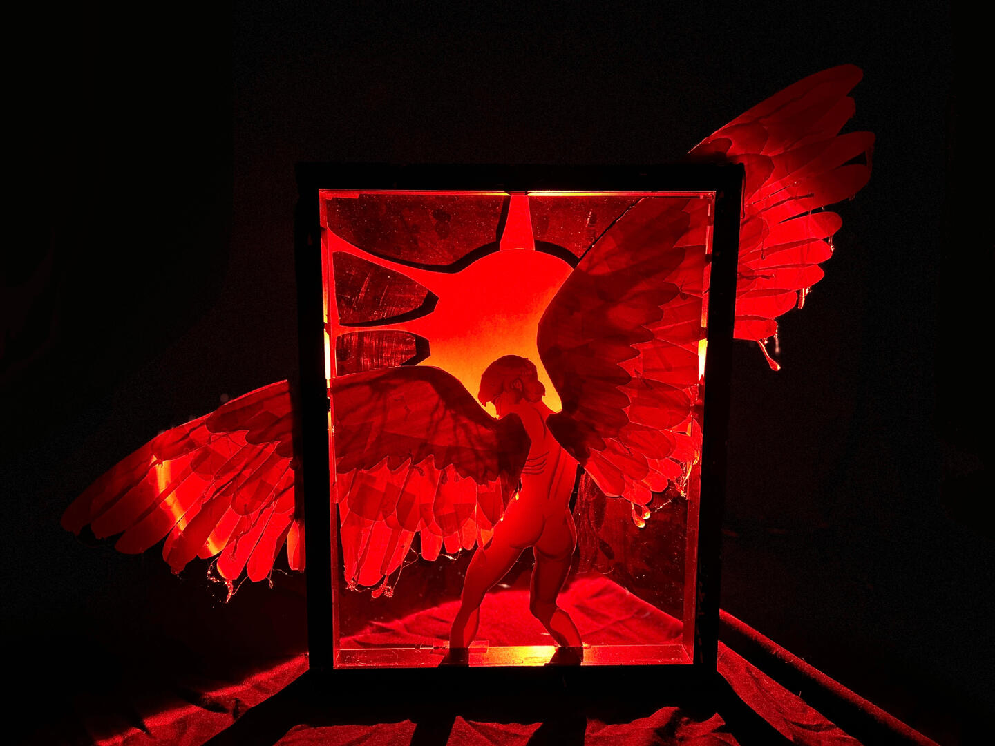 "Icarus" Shadowbox